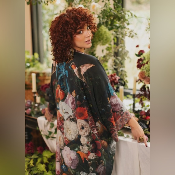 ⭐️Back in Stock⭐️Flight of Fancy Vintage Art Boho Long Duster - Picture 9 of 15